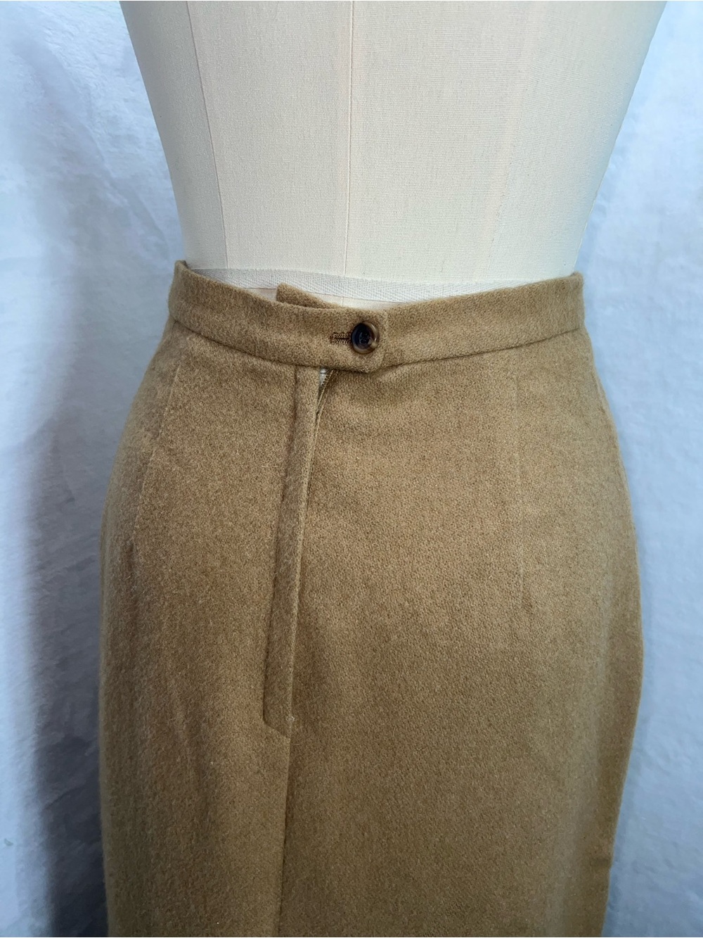 Vintage Brooks Brothers Camel Hair Pencil Skirt Size 4 Regular - Picture 13 of 15